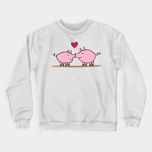 pig kiss Crewneck Sweatshirt